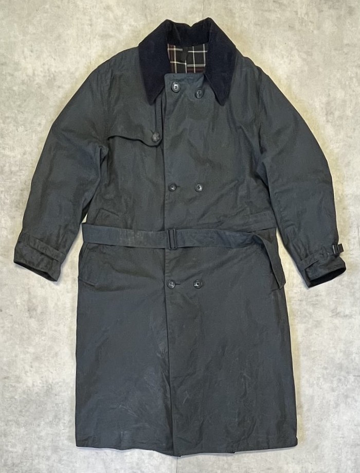 画像: 80'S BARBOUR 3クレスト "TRENCH COAT" 旧タグ オイルド トレンチコート ネイビー イングランド製 (VINTAGE) 「Jacket」入荷しました。