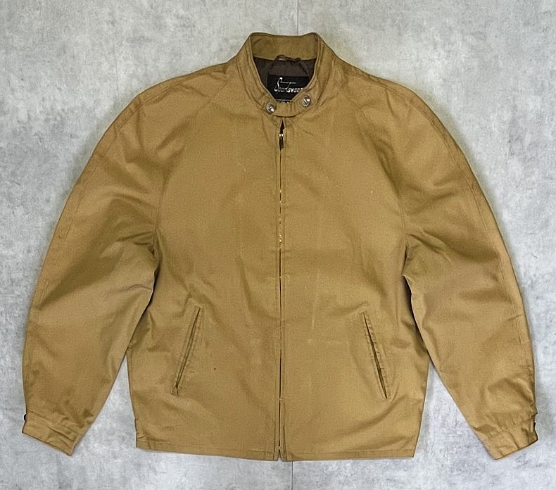 画像: 70'S SEARS チンスト付き スタンドカラー ドリズラージャケット TALONジップ ライトブラウン (VINTAGE) 「Jacket」入荷しました。