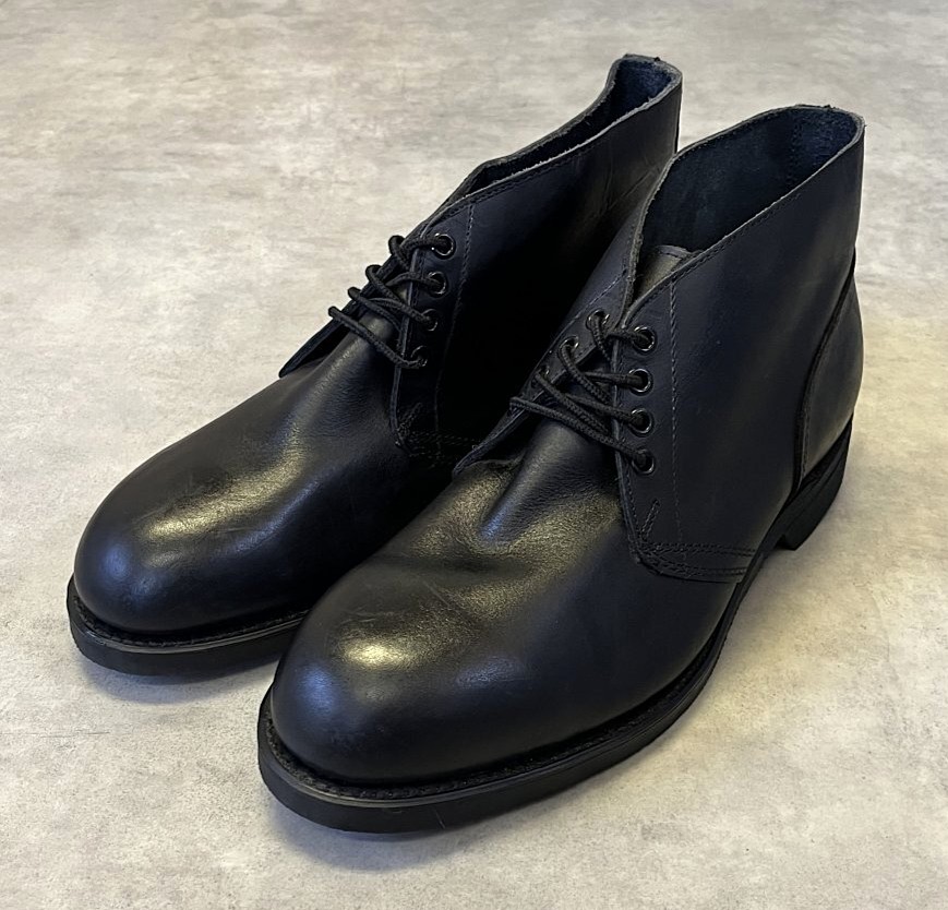 画像: 80'S アメリカ軍 US NAVY "ADDISON SHOE CO製" スチールトゥ レザー チャッカブーツ ブラック (DEADSTOCK) 「Shoes」入荷しました。