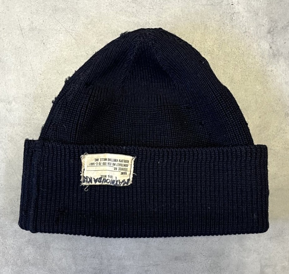 画像: 70'S アメリカ軍 US NAVY ウール100% ワッチキャップ ダークネイビー (VINTAGE) 「Cap」入荷しました。