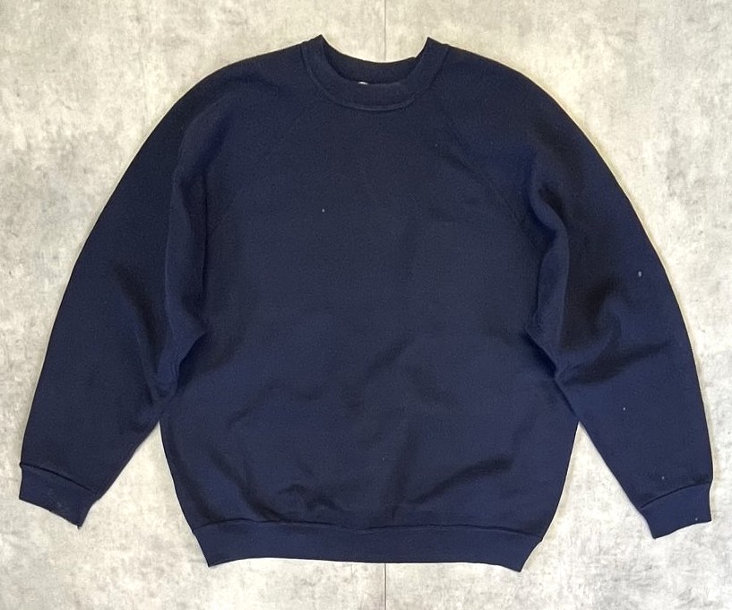 画像: 80'S DISCUS ATHLETIC 脇の下ガゼット付き ラグランスリーブ スウェットシャツ ネイビー USA製 (VINTAGE) 「Sweat Shirt」入荷しました。