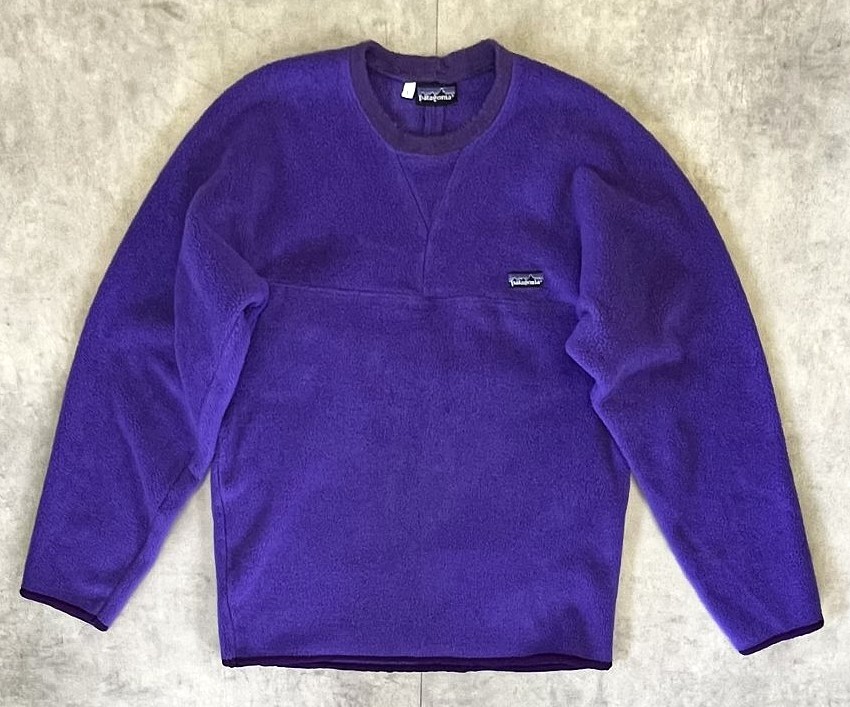 画像: 80'S PATAGONIA 旧タグ 前V ガゼット付き クルーネック フリース パープル (VINTAGE) 「Jacket」入荷しました。