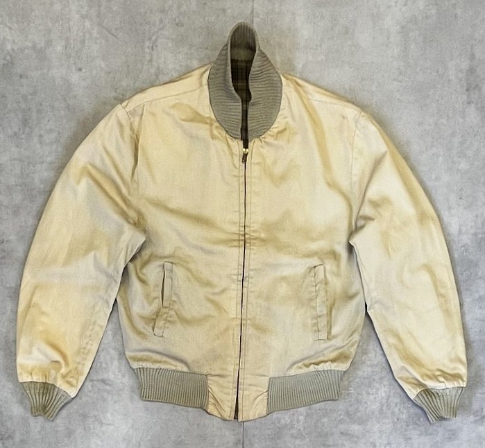 画像: 60'S UNKNOWN リバーシブル ドリズラージャケット CONMATICジップ ベージュ/チェック柄 (VINTAGE) 「Jacket」入荷しました。