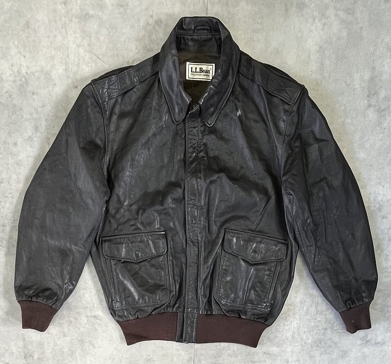 画像: 80'S LL Bean "A-2" レザー フライトジャケット ダークブラウン TALONジップ USA製 (VINTAGE) 「Jacket」入荷しました。