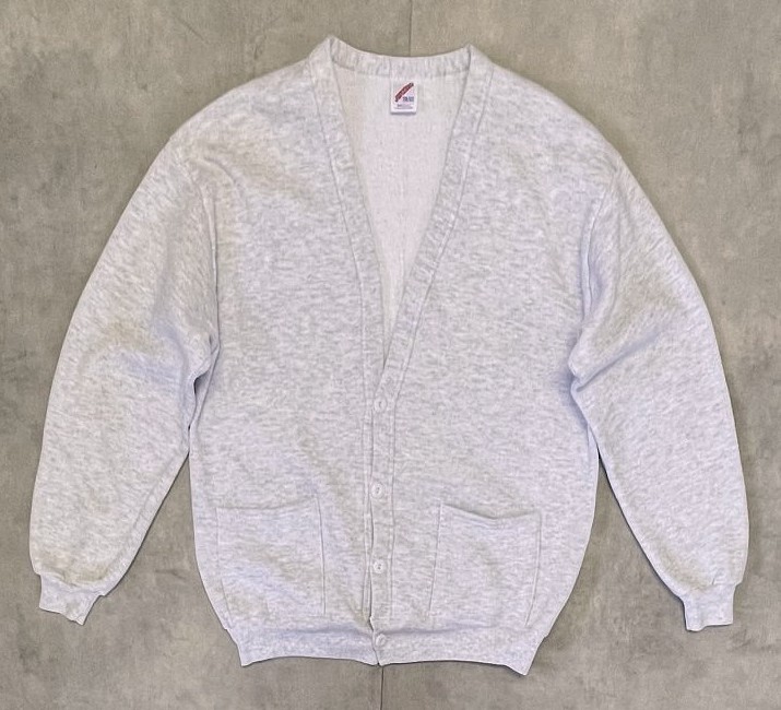 画像: 80'S JERZEES スウェット カーディガン 無地 アッシュグレー USA製 (VINTAGE) 「Sweat Shirt」入荷しました。
