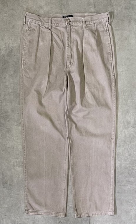 画像: 90'S RALPH LAUREN ツープリーツ チノパンツ ベージュ 42TALONジップ USA製 (VINTAGE) 「Bottoms」入荷しました。