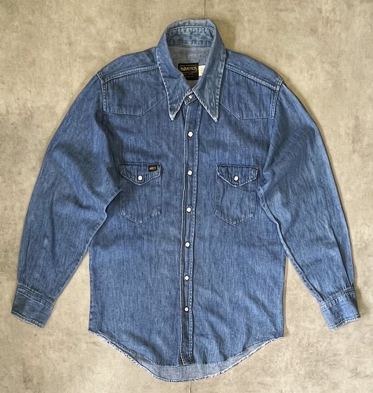 画像: 70'S MAVERICK デニム ウエスタンシャツ インディゴ USA製 (VINTAGE) 「L/S Shirt」入荷しました。