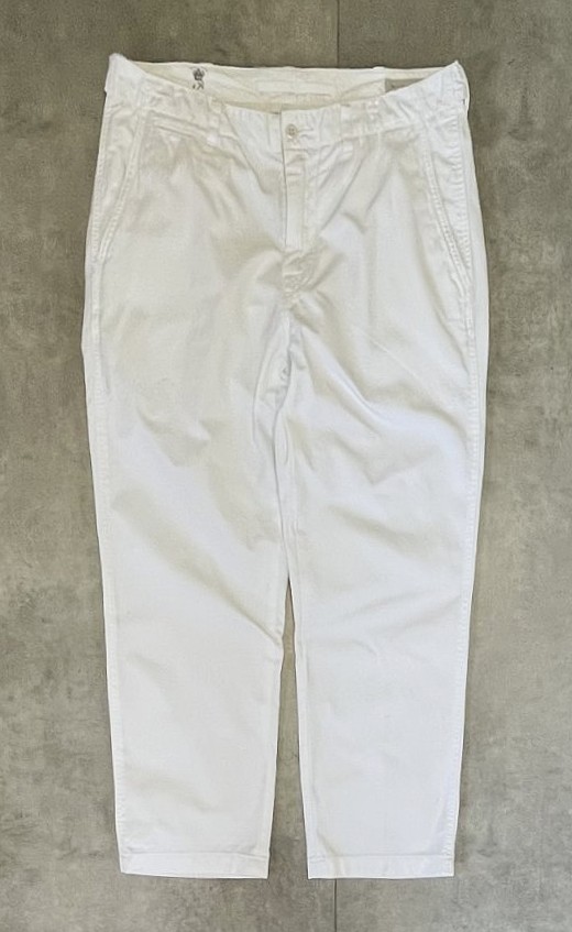 画像: 90'S RALPH LAUREN ウエストタブ付き ミリタリーチノパンツ ホワイト (VINTAGE) 「Bottoms」入荷しました。