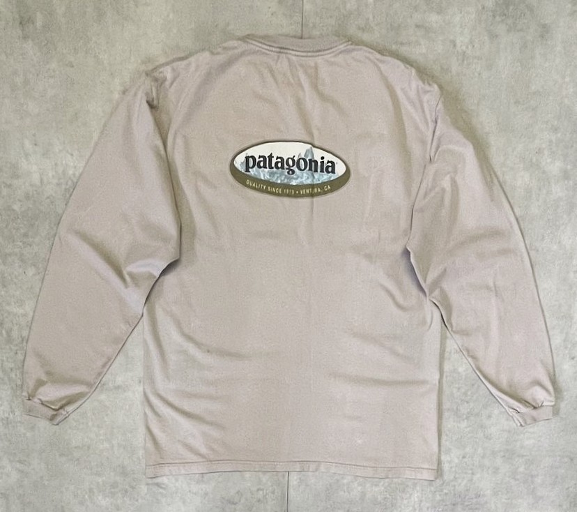画像: 90'S PATAGONIA "BENEFICIAL T'S" オーバルロゴ バックプリント 長袖 Tシャツ ベージュ (VINTAGE) 「T-Shirt」入荷しました。