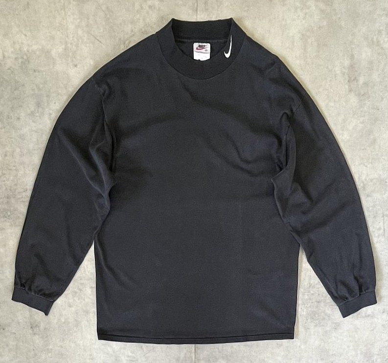画像: 90'S NIKE 白タグ モックネック 長袖 Tシャツ ブラック USA製 (VINTAGE) 「T-Shirt」入荷しました。