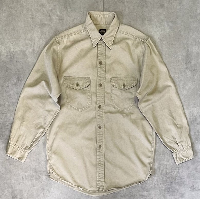 画像: 60'S LEE "CHETOPA" マチ付き 長袖 ワークシャツ ベージュ USA製 (VINTAGE) 「L/S Shirt」入荷しました。