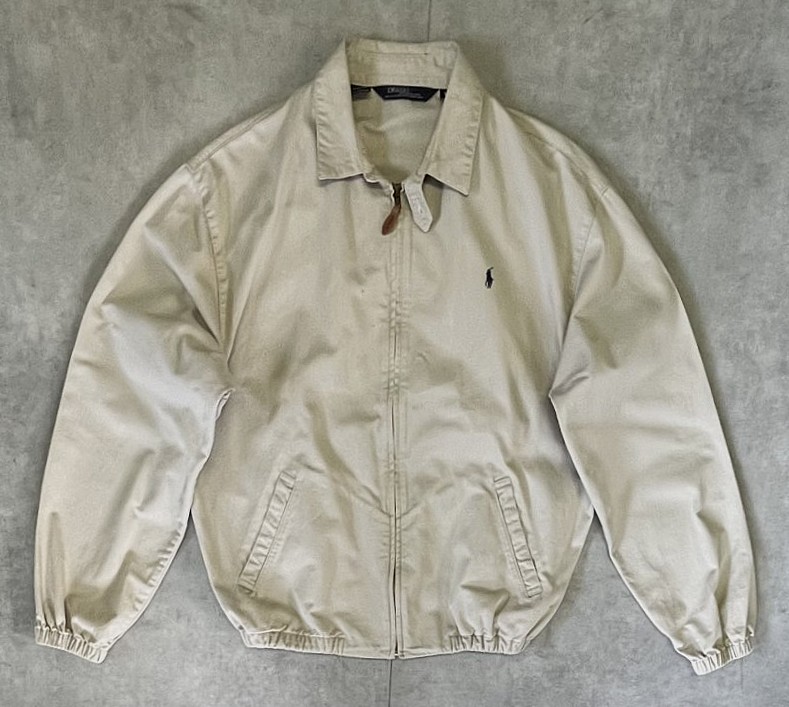 画像: 80'S RALPH LAUREN 三角タグ チンスト付き ドリズラージャケット ベージュ USA製 (VINTAGE) 「Jacket」入荷しました。
