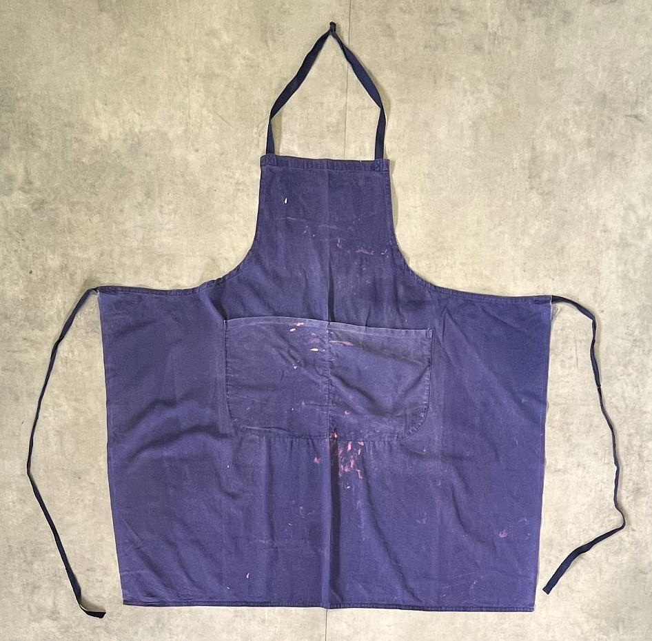 画像: ユーロヴィンテージ コットンツイル ポケット付き エプロン ナス紺 (VINTAGE) 「Bottoms」入荷しました。