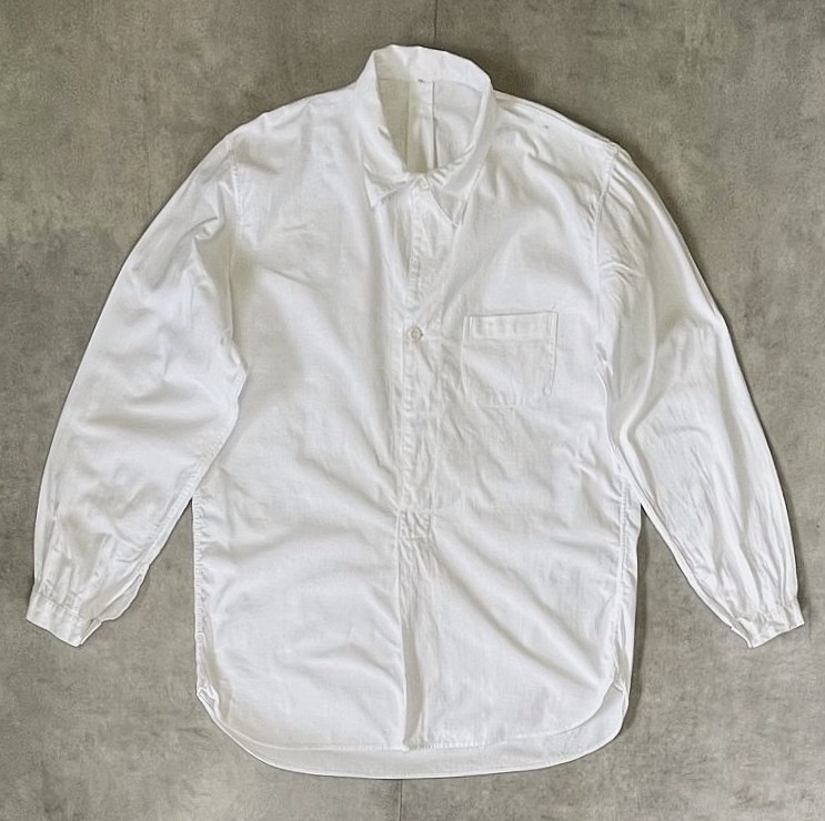 画像: 50'S スウェーデン軍 マチ付き プルオーバーシャツ ホワイト (VINTAGE) 「L/S Shirt」入荷しました。