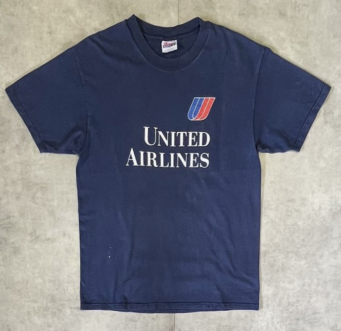 画像: 90'S UNITED AIRLINES 半袖 Tシャツ ネイビー (VINTAGE) 「T-Shirt」入荷しました。