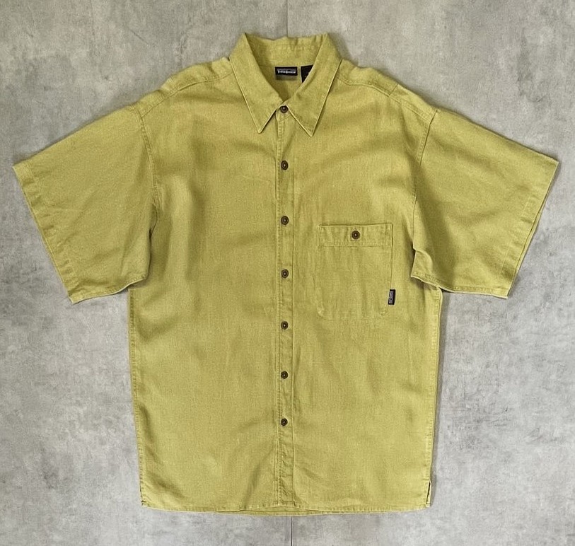 画像: 90'S PATAGONIA ヘンプ 半袖 ACシャツ ピスタチオ 香港製 (VINTAGE) 「S/S Shirt」入荷しました。