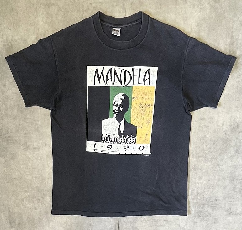 画像: 90'S NELSON MANDELA シングルステッチ 半袖 Tシャツ ブラック USA製 (VINTAGE) 「T-Shirt」入荷しました。