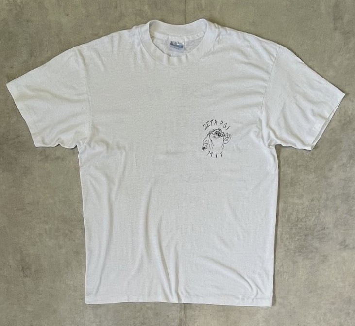 画像: 90'S MIT (マサチューセッツ工科大学) ZETA PSI シングルステッチ 両面プリント 半袖 Tシャツ ホワイト USA製 (VINTAGE) 「T-Shirt」入荷しました。
