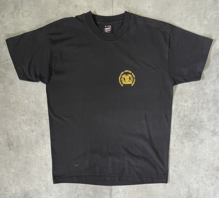 画像: 90'S アメリカ軍 QUARTERMASTER CORPS シングルステッチ 半袖 Tシャツ ブラック USA製 (VINTAGE) 「T-Shirt」入荷しました。