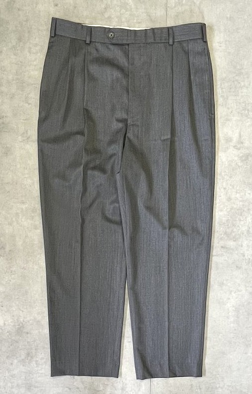 画像: BROOKS BROTHERS ツータック トロピカルウールパンツ ダークグレー (VINTAGE) 「Bottoms」入荷しました。