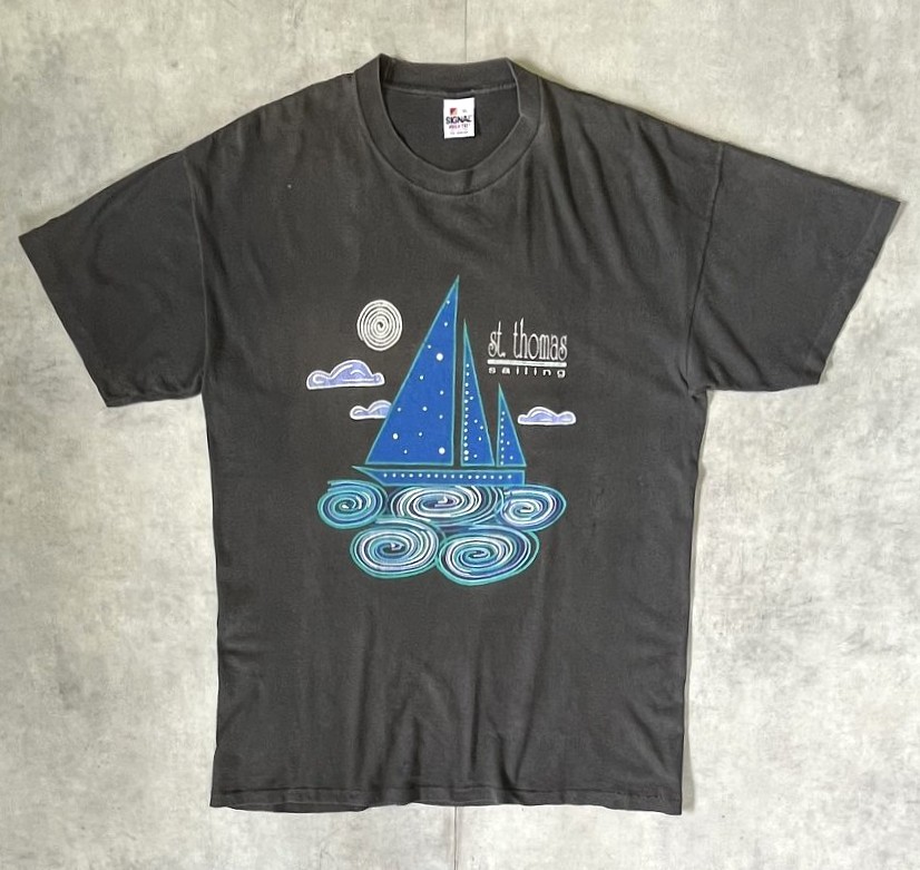 画像: 90'S ST. THOMAS SAILLING シングルステッチ 半袖 Tシャツ ブラック USA製 (VINTAGE)「T-Shirt」入荷しました。