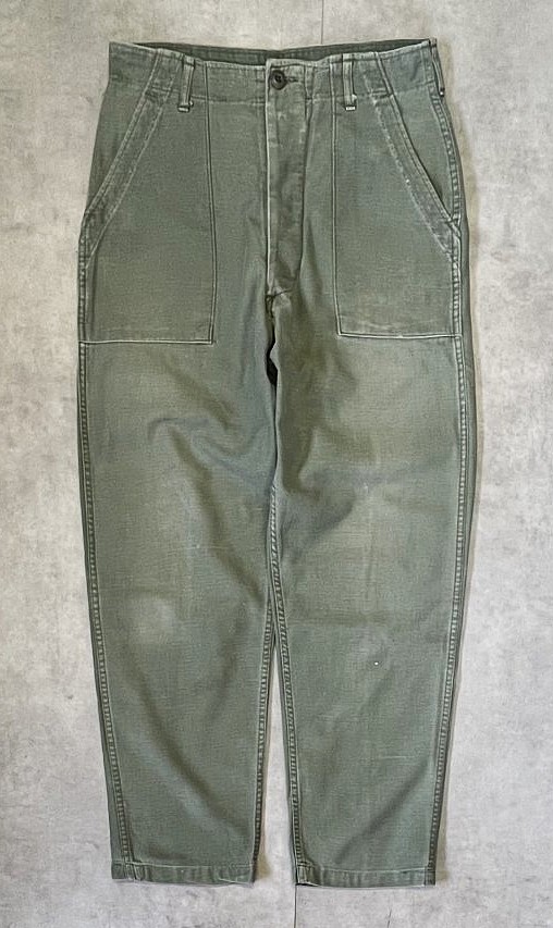 画像: 70'S アメリカ軍 US ARMY "OG107" コットンサテン ベイカーパンツ ミリタリーグリーン (VINTAGE)「Bottoms」入荷しました。