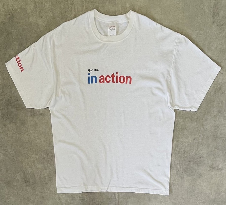 画像: 00'S GAP "IN ACTION" 両面+袖プリント 半袖 Tシャツ ホワイト (VINTAGE)「T-Shirt」入荷しました。