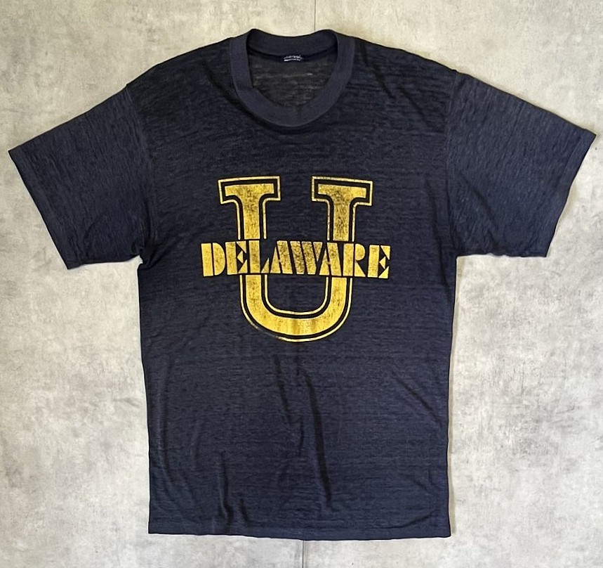 画像: 80'S DELAWARE トライブレンド シングルステッチ 半袖 Tシャツ ダークネイビー (VINTAGE)「T-Shirt」入荷しました。