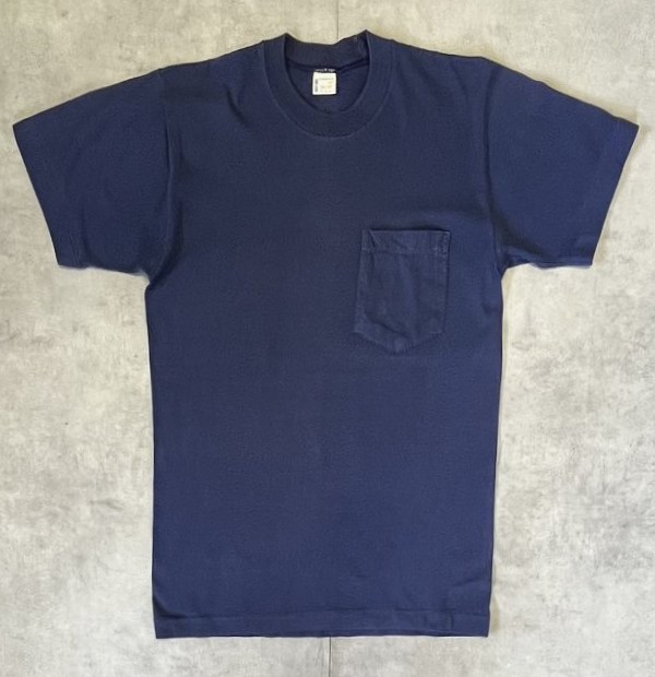 画像: 70'S TOWNCRAFT シングルステッチ 耳付きポケット 半袖 Tシャツ ネイビー (VINTAGE)「T-Shirt」入荷しました。