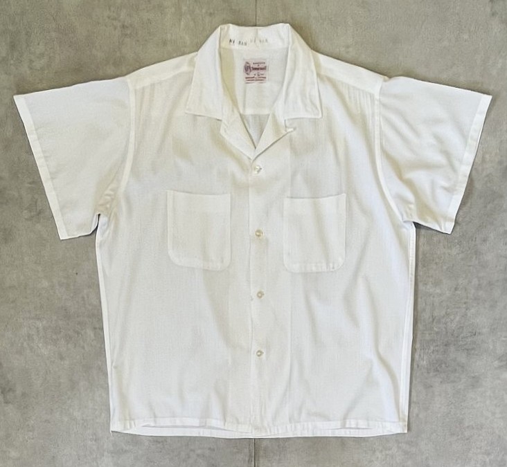 画像: 60'S TOWNCRAFT コットン/ポリ 半袖 オープンカラーシャツ ホワイト (VINTAGE)「S/S Shirt」入荷しました。