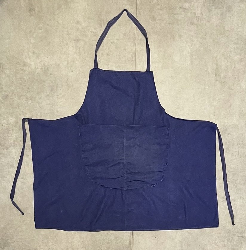 画像: ユーロヴィンテージ コットンツイル ポケット付き エプロン ブルー (VINTAGE)「Bottoms」入荷しました。