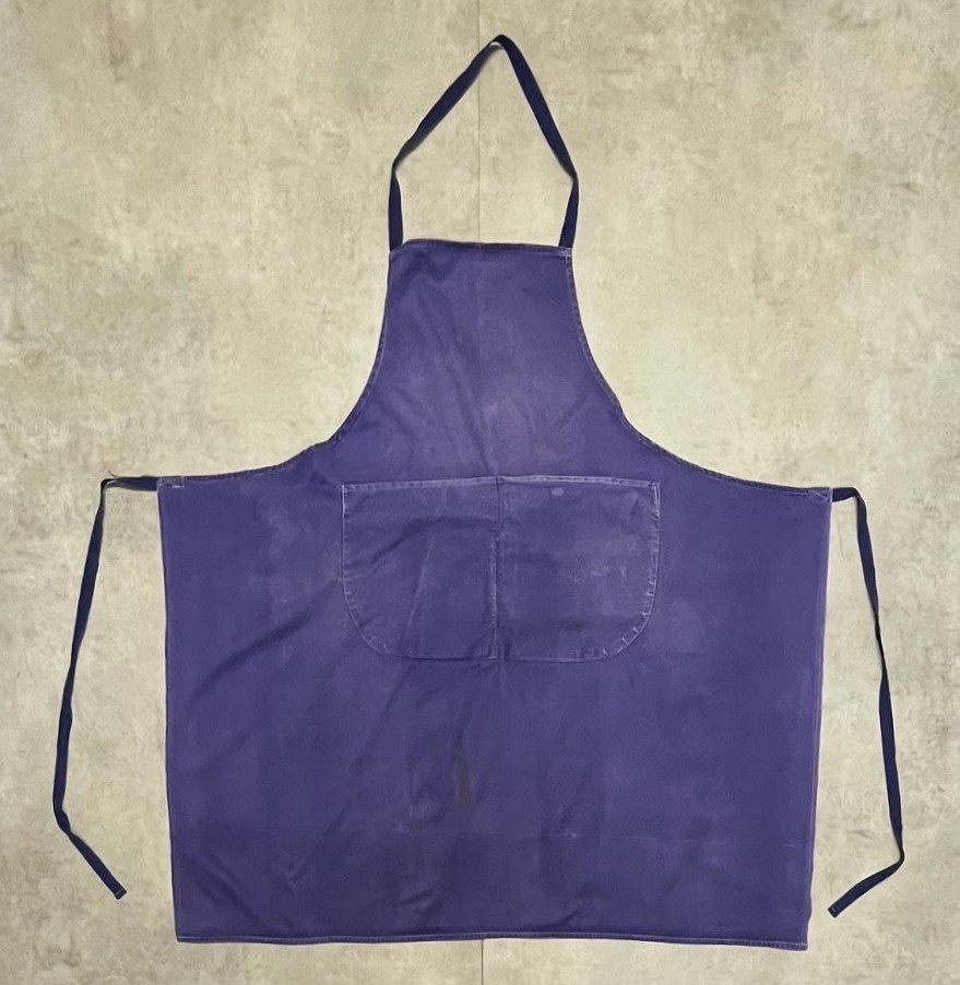画像: ユーロヴィンテージ コットンツイル ポケット付き エプロン ナス紺 (VINTAGE)「Bottoms」入荷しました。