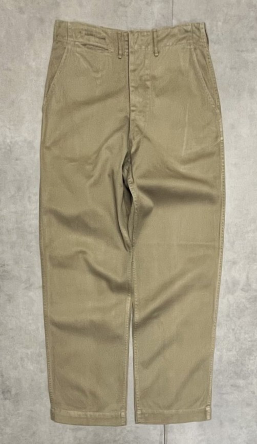 画像: 40'S アメリカ軍 USMC ダブルステッチ バックポケット無し チノパンツ (VINTAGE)「Bottoms」入荷しました。