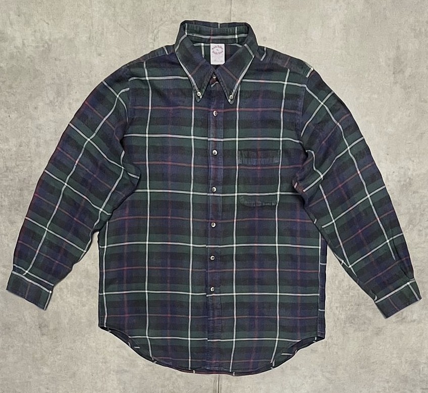 画像: 90'S BROOKS BROTHERS "BROOKS FLANNEL" フランネル BDシャツ チェック柄 USA製 (VINTAGE)「L/S Shirt」入荷しました。