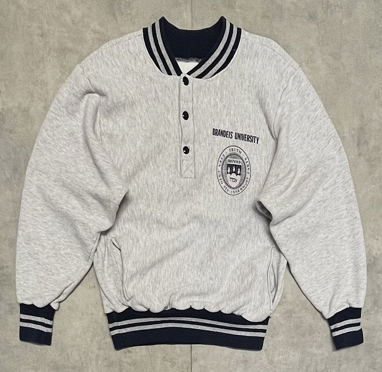 画像: 90'S CHAMPION 青タグ スナップボタンヘンリーネック リバースウィーブ グレー USA製 (VINTAGE)「Sweat Shirt」入荷しました。