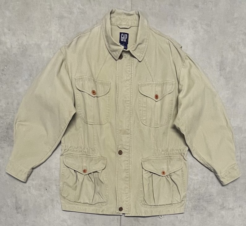画像: 90'S GAP 旧タグ "BRITISH ARMY P60 SAMPLING" チンスト付き ミリタリージャケット ベージュ (VINTAGE)「Jacket」入荷しました。