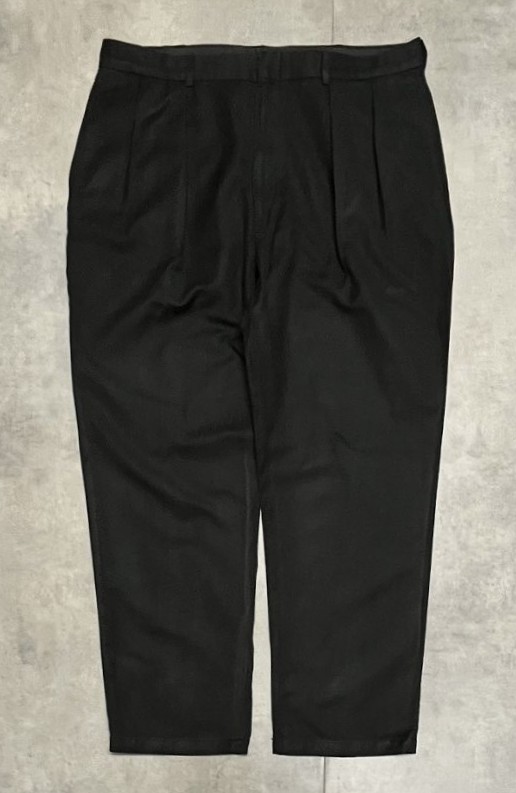 画像: 90'S RALPH LAUREN リネン/コットン ツープリーツ スラックス ブラック W38L30 (VINTAGE)「Bottoms」入荷しました。