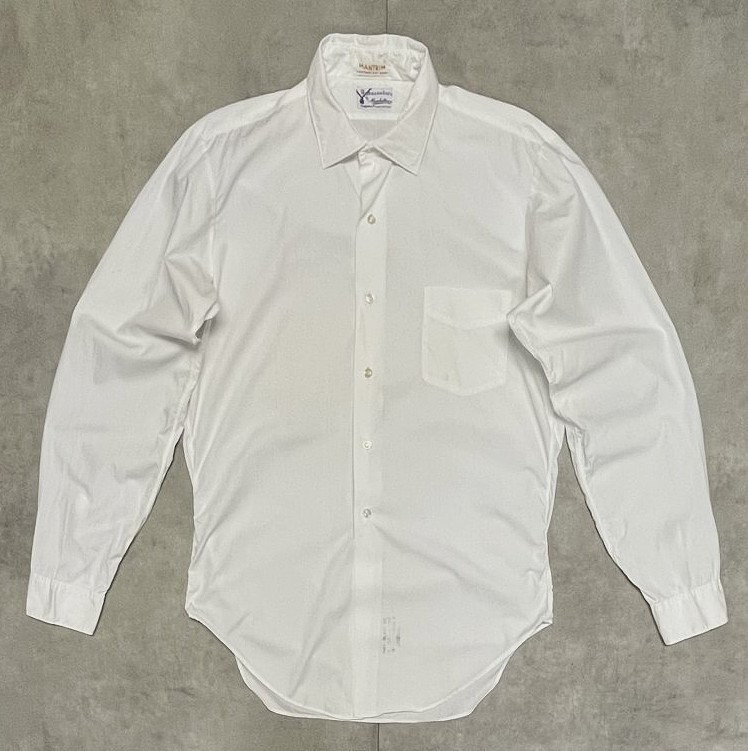 画像: 60'S AMBASSADOR BY MANHATTAN ポプリンシャツ ホワイト (VINTAGE)「L/S Shirt」入荷しました。