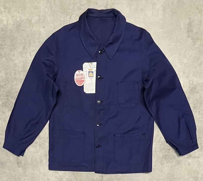 画像: 60'S BLEU DE VERDUN フレンチワーク ワークジャケット カバーオール ブルー フランス製 (DEADSTOCK)「Jacket」入荷しました。