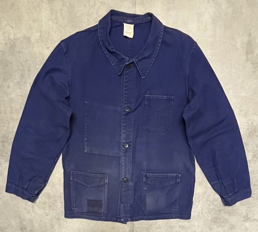 画像: 60'S SOLIDA Vポケット フレンチワーク カバーオール ブルー フランス製 (VINTAGE)「Jacket」入荷しました。
