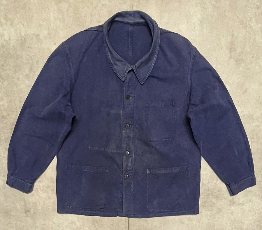 画像: 60'S フランス軍 "ST JAMES製" ワークジャケット カバーオール インクブルー (VINTAGE)「Jacket」入荷しました。