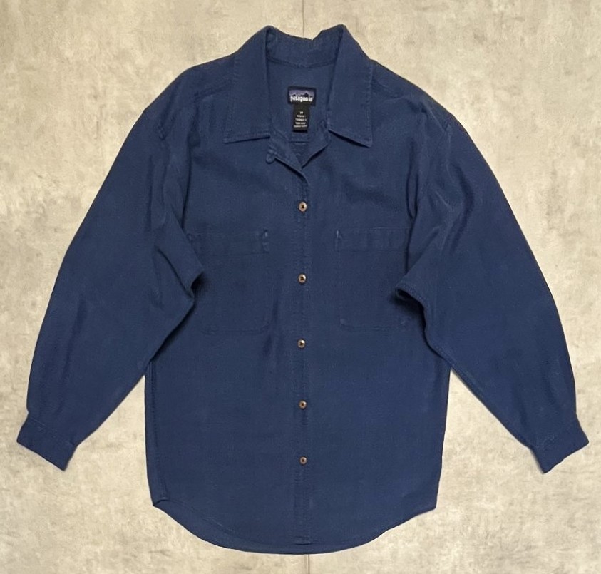 画像: 90'S PATAGONIA リネン/コットン オープンカラーシャツ インディゴ (VINTAGE)「L/S Shirt」入荷しました。