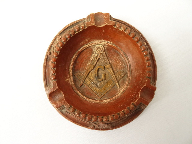 画像: FREEMASON フリーメイソン 灰皿 (ANTIQUE)