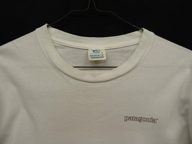 画像: 90'S PATAGONIA バックプリント ロゴ 長袖Tシャツ USA製 (USED)