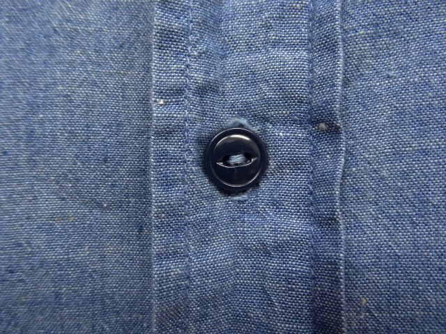 50〜60s vintage unknownシャンブレーシャツ 猫目ボタン 公式