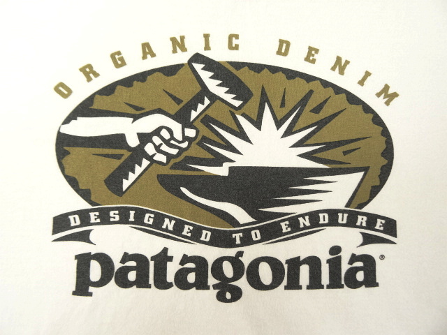 画像: PATAGONIA バックプリント ロゴ 長袖Tシャツ USA製 (USED)