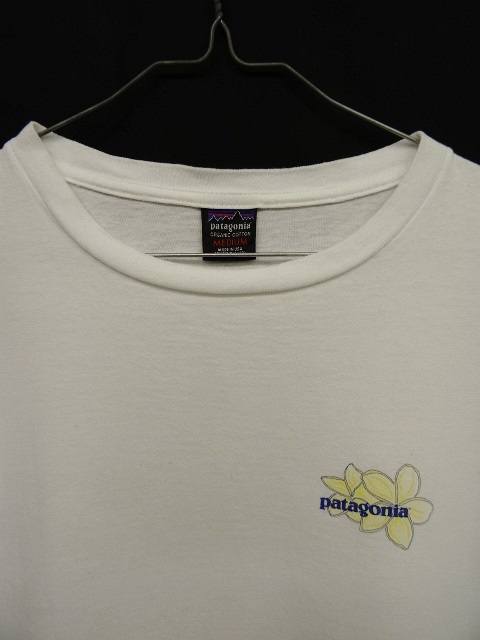画像: 90'S PATAGONIA バックプリント ロゴ 黒タグ Tシャツ USA製 (USED)