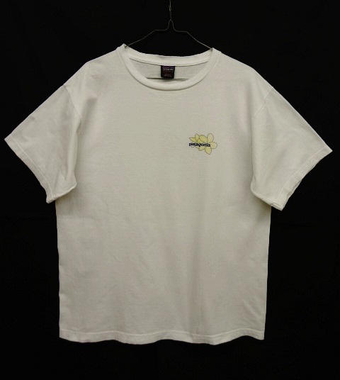 画像: 90'S PATAGONIA バックプリント ロゴ 黒タグ Tシャツ USA製 (USED)