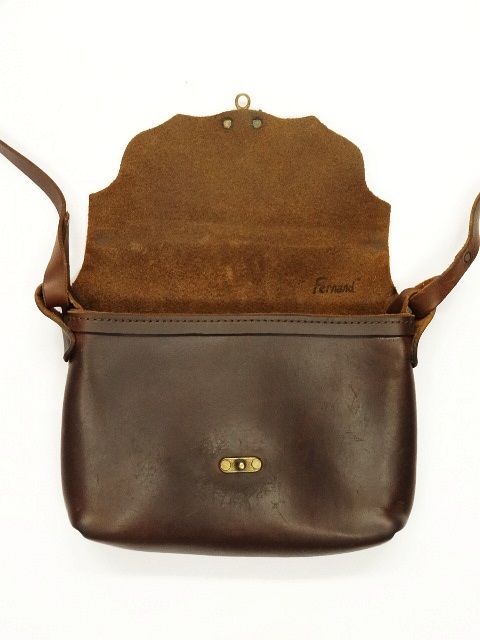 画像: FERNAND LEATHER "HORIZONTAL LATCH POUCH" オールレザー ショルダーバッグ USA製 (USED)