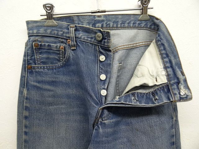 画像: 80'S LEVIS 501 66後期 赤耳 デニム USA製 W28L31 (VINTAGE)